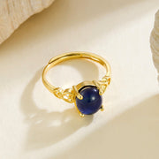 Wholesale copper diamond-set temperature-sensitive oval cabochon open ring - wallojewerly 