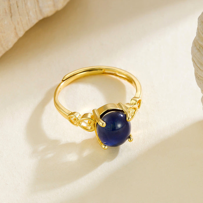 Wholesale copper diamond-set temperature-sensitive oval cabochon open ring