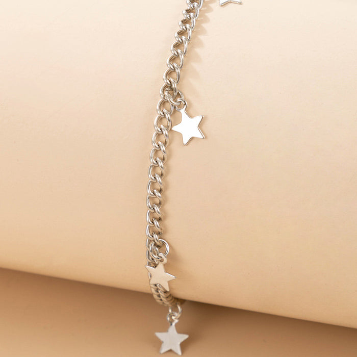 Ins-Style Metal Star Tassel Bracelet - Minimalist Single Layer Bracelet