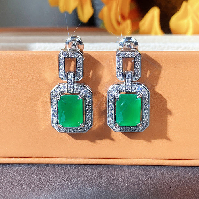 Classic Baguette Emerald Earrings