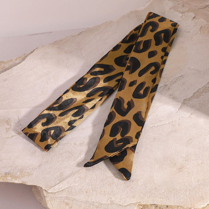 Leopard print scarf headband, fashionable hair accessories