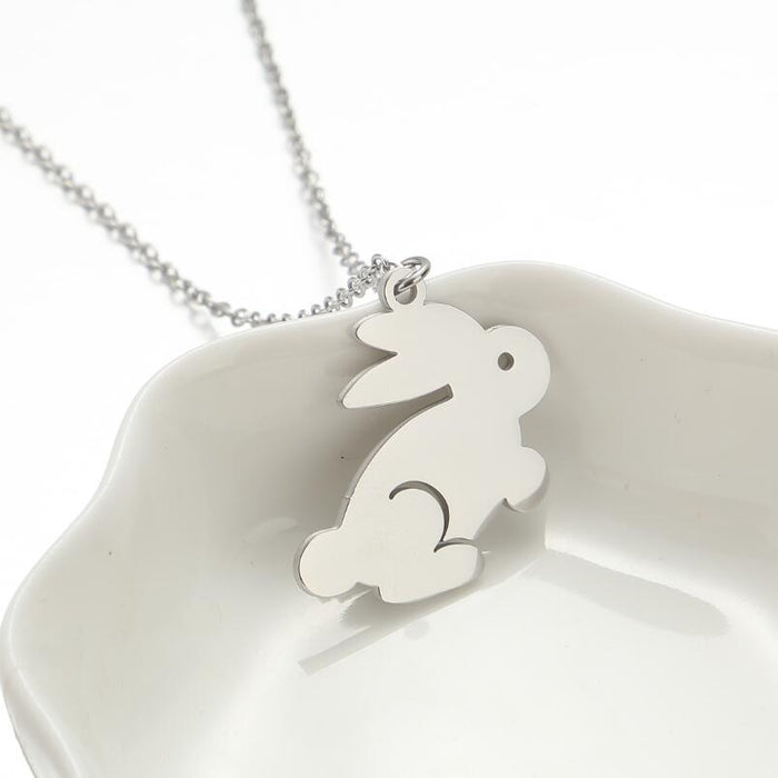 Rabbit Pendant Necklace - Cute and Stylish Animal Jewelry for Women