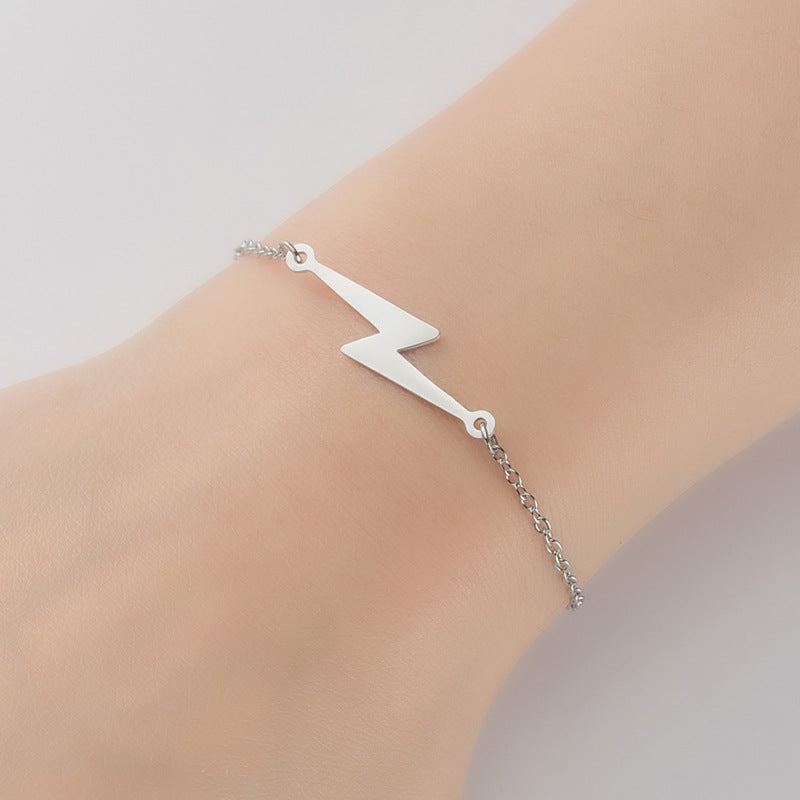 Lightning pattern pendant bracelet, geometric simple girlfriend bracelet wholesale