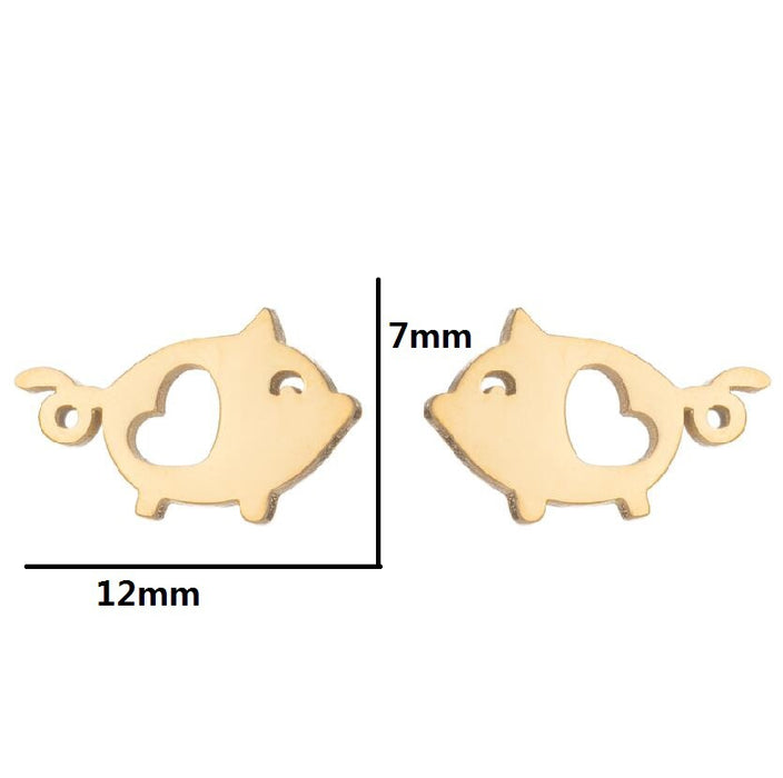 Bee earrings, European and American new cross-border women's simple animal earrings electroplated dolphin Korean earrings wholesale