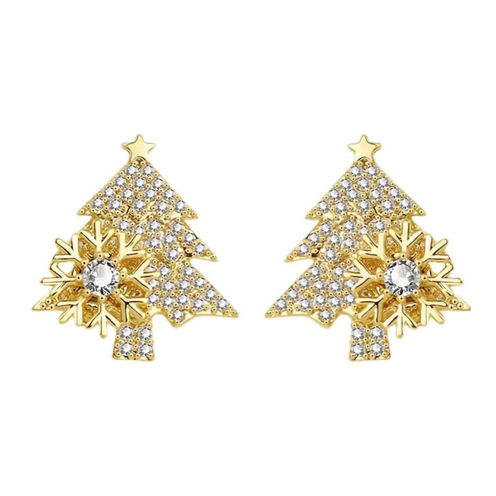 Sparkling Christmas Tree Earrings