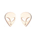 Cartoon stainless steel delicate stud earrings - wallojewerly 