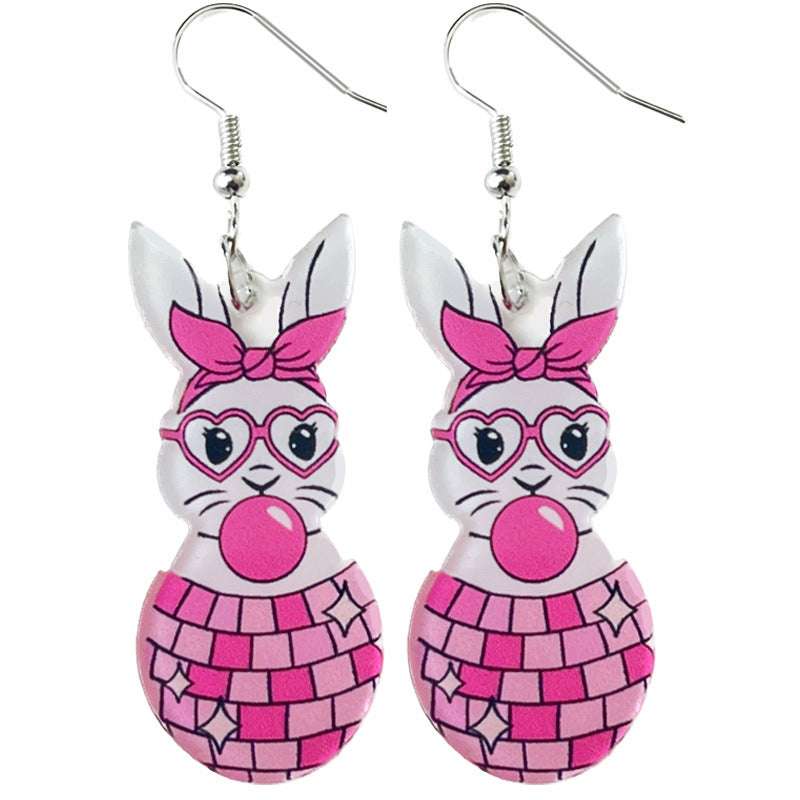 Acrylic Easter Bunny Earrings