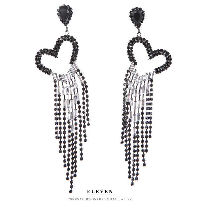 Vintage Long Tassel Earrings - S925 Silver Zircon Butterfly Dangle Earrings for Women - wallojewerly 