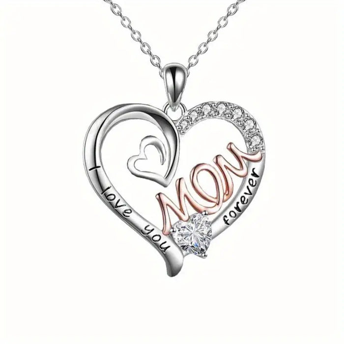 Double love mother's day gift necklace mom two color pendant