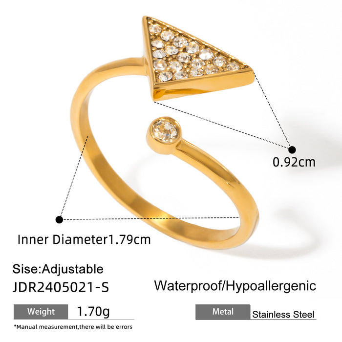 Exquisite 18K Gold Plated Stainless Steel Ring with Braided Detail