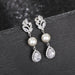 Imitation pearl earrings for women palace style water drop earrings elegant earrings - wallojewerly 