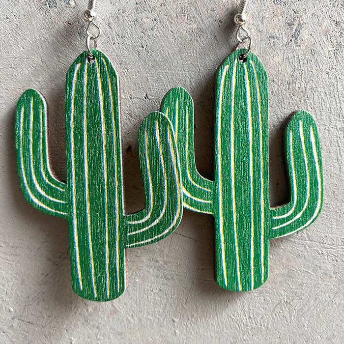 Wooden sunflower earrings