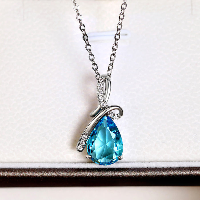 Angel's Tears Water Drop Pendant Necklace Autumn and Winter Small Accessories