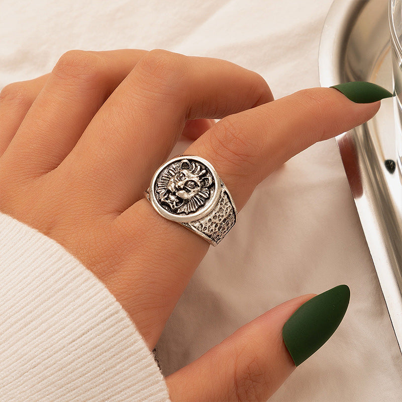 Halloween skull punk hip-hop zodiac ring