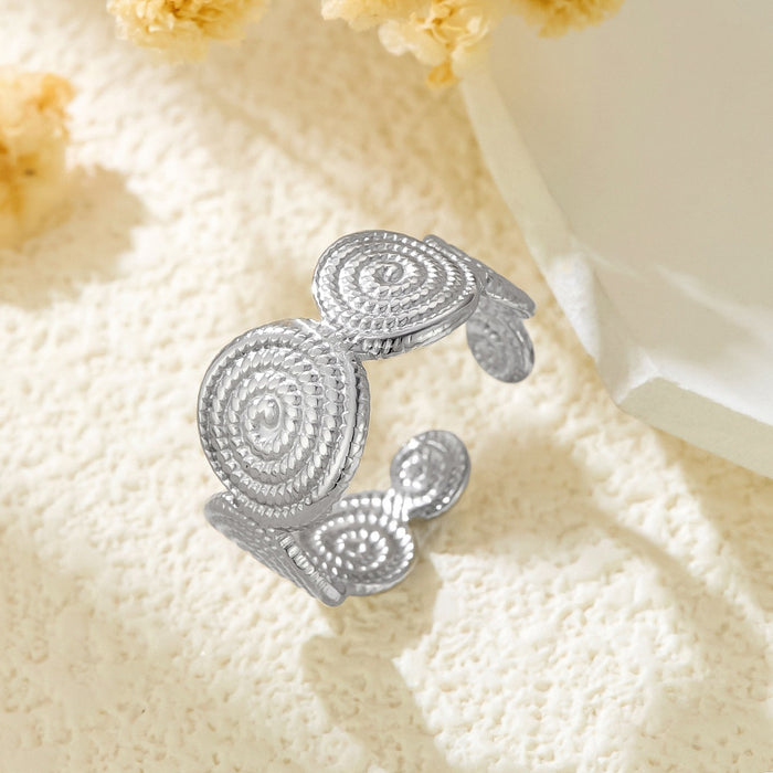 Wholesale stainless steel and titanium steel round threaded spiral open rings