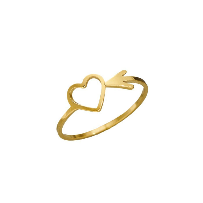 Love arrow ring, cold style hollow open Stainless steel ring wholesale