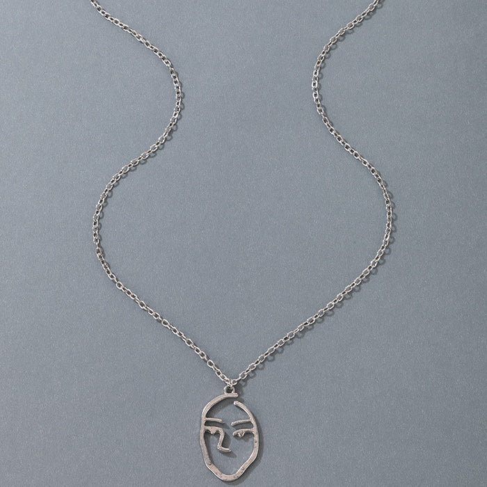 Cloud Pendant Necklace - Minimalist Geometric Chain for Women