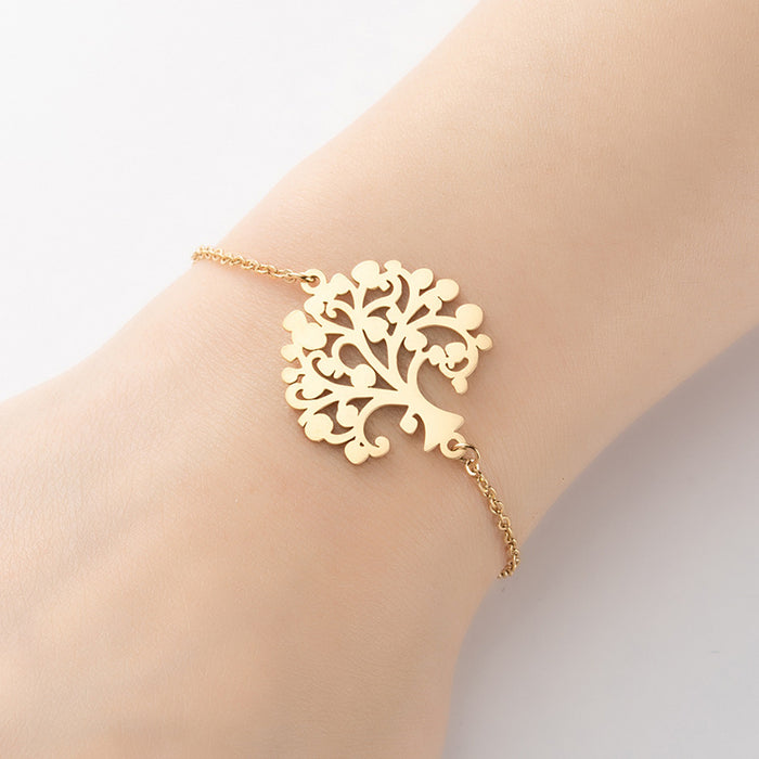 Tree of life bracelet, European and American couple cold style simple jewelry wholesale