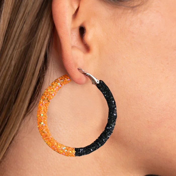 Sporty Hoop Earrings with Football, Basketball, and Soccer Designs