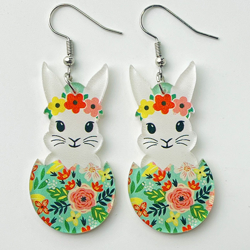 Acrylic Easter earrings - wallojewerly 
