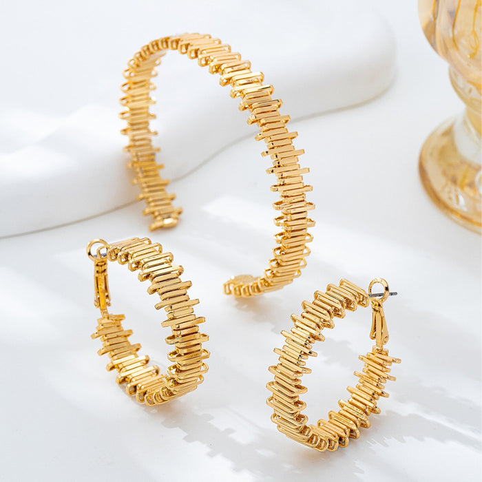 Wholesale gear pattern earring and bracelet sets - wallojewerly 
