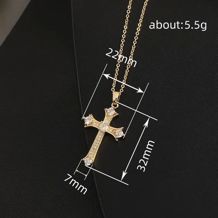 Cross personality pendant necklace retro punk style