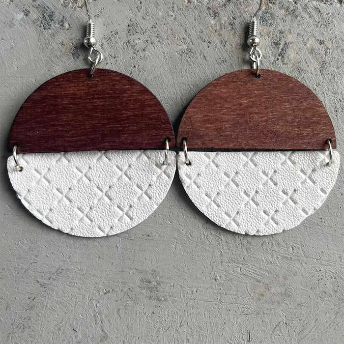 Wooden cross earrings