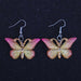 Colorful butterfly earrings