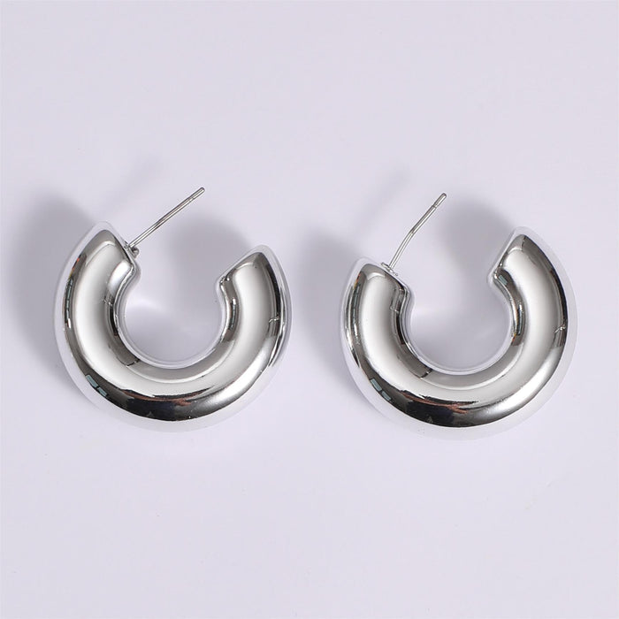 Irregular earring combination glossy star crescent earring set