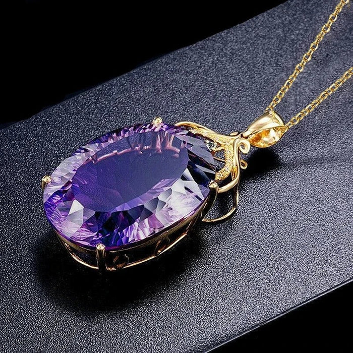 Oval necklace elegant high-end women's clavicle chain accessories