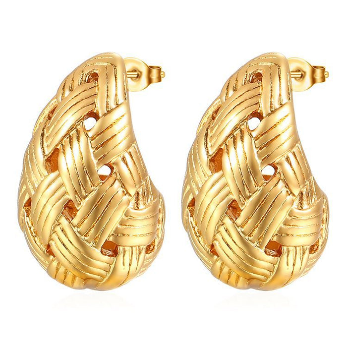 Twisted Vintage Earrings Lightweight Design Stainless Steel Earrings