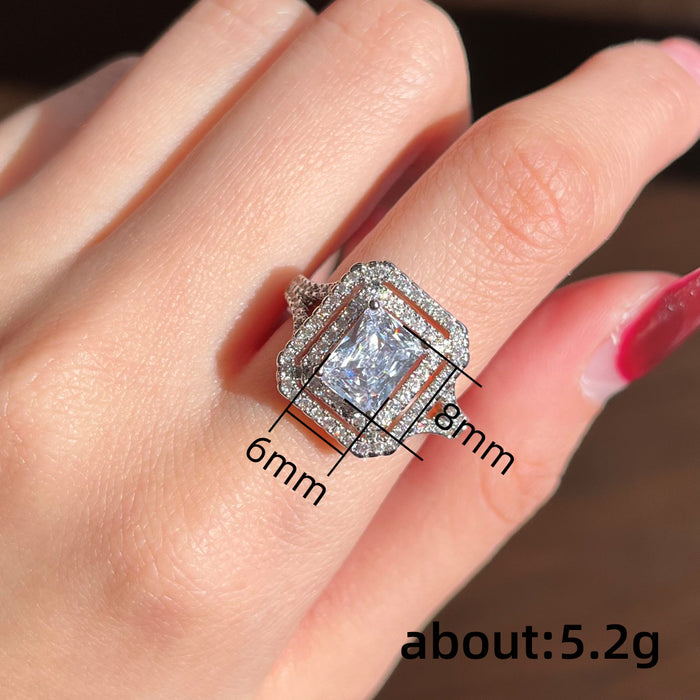 Anillo de compromiso vintage Anillo de boda cerrado creativo conmemorativo para mujer