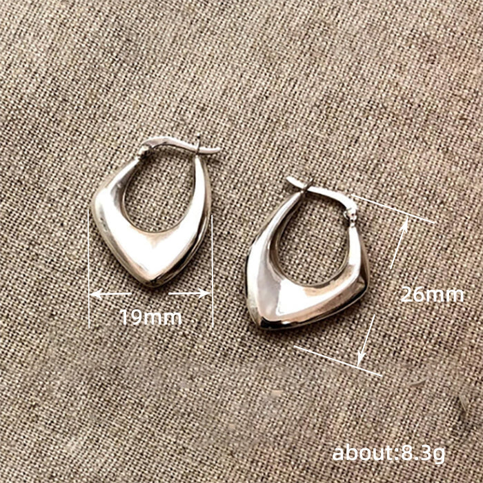 Geometric metal earrings, simple retro earrings