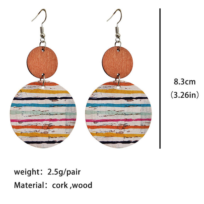 Round wooden earrings