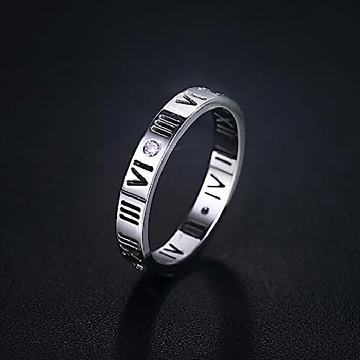 Popular men's and women's same style ring high-end Roman numeral index finger ring