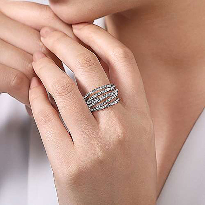 Hip-hop retro geometric line ring