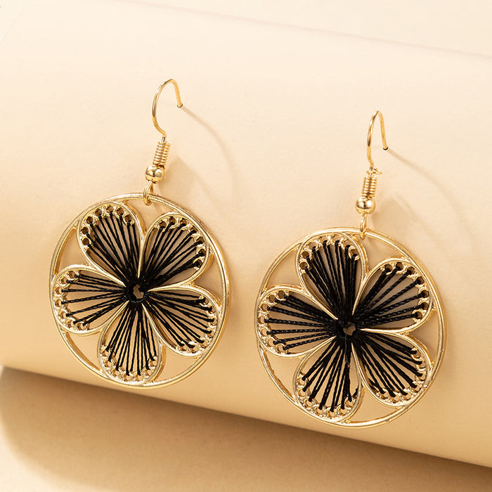 Handwoven Daisy Flower Bohemian Earrings