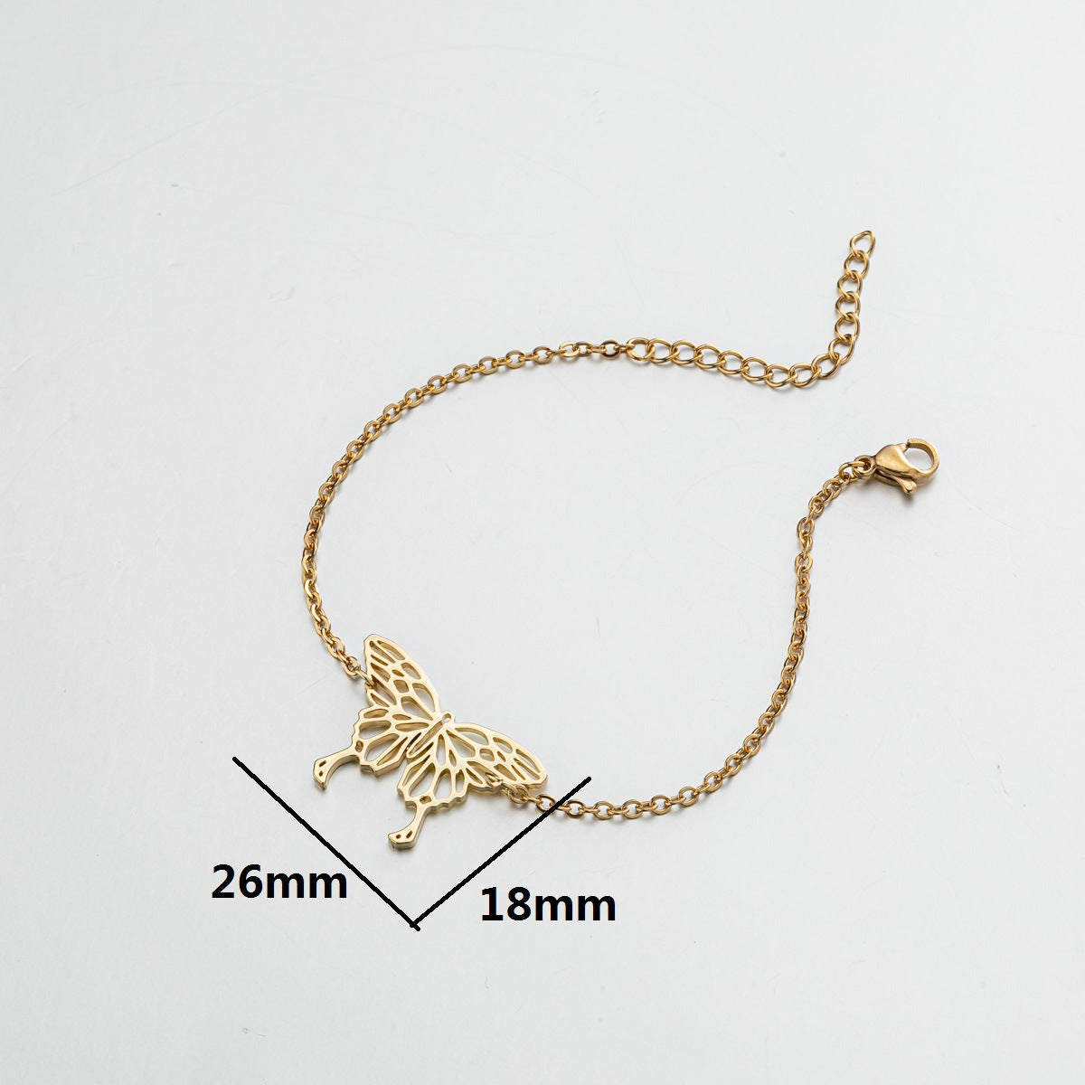 Creative origami animal bracelets, stainless steel butterfly rabbit cat bracelets cross-border wholesale