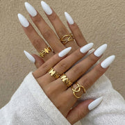 Wholesale 18K gold stainless steel irregular opening rings with furnace vacuum insulation - wallojewerly 