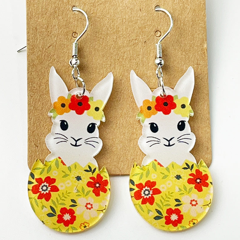Acrylic Easter earrings - wallojewerly 