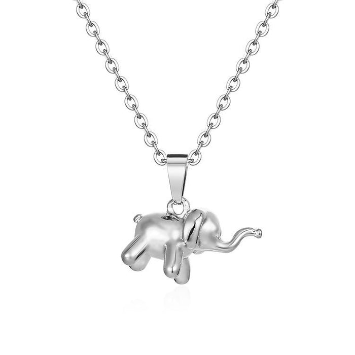 Elephant Pendant Necklace, 18K Retro Versatile European and American Jewelry