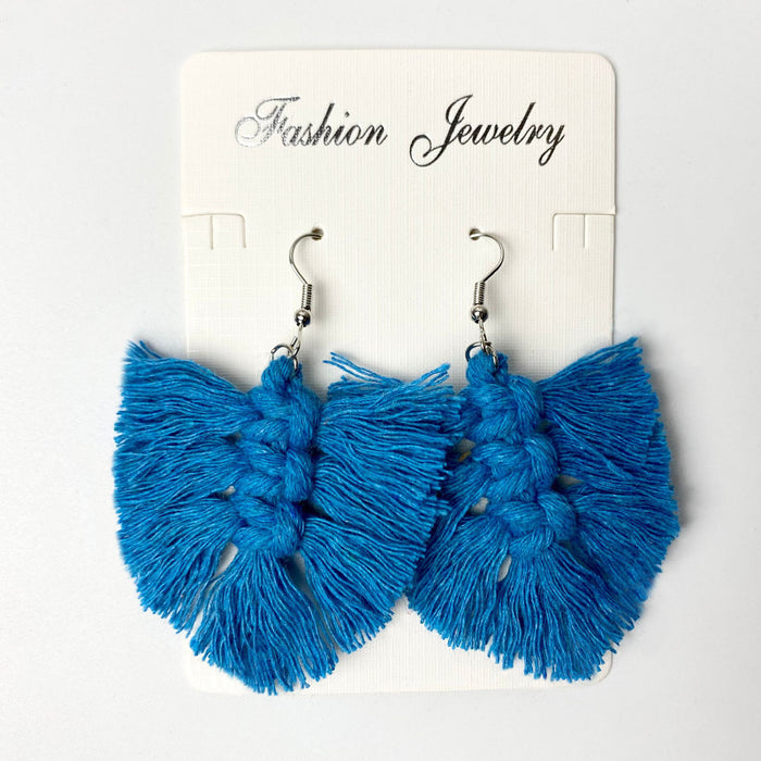 Handwoven Bohemian Tassel Earrings for Simple Ethnic Style