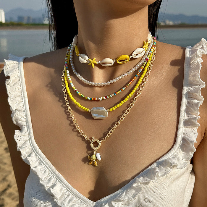 Black Bead Choker Necklace - Simple Dark Style Jewelry for Women