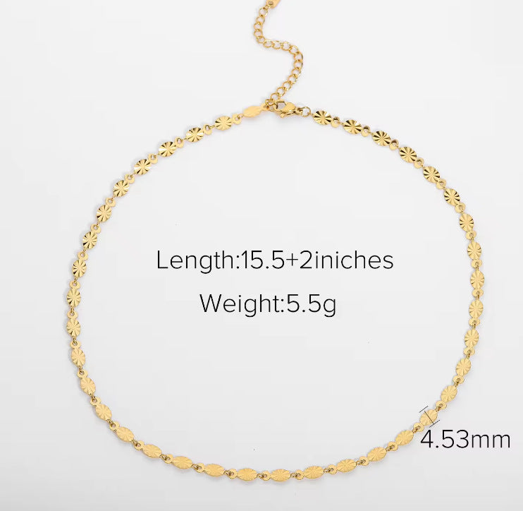 Fashionable Titanium Steel Clavicle Chain Necklace - 18K Gold-Plated Non-Fading Design for Women