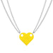 Alloy Building Block Style Heart Necklace - wallojewerly 