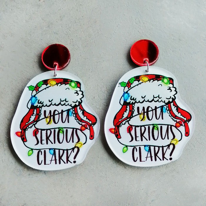 Christmas acrylic earrings