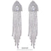 S925 silver needle white micro-paved rhinestone earrings