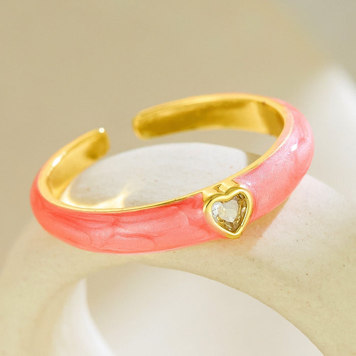 Wholesale colored heart-shaped diamond rings