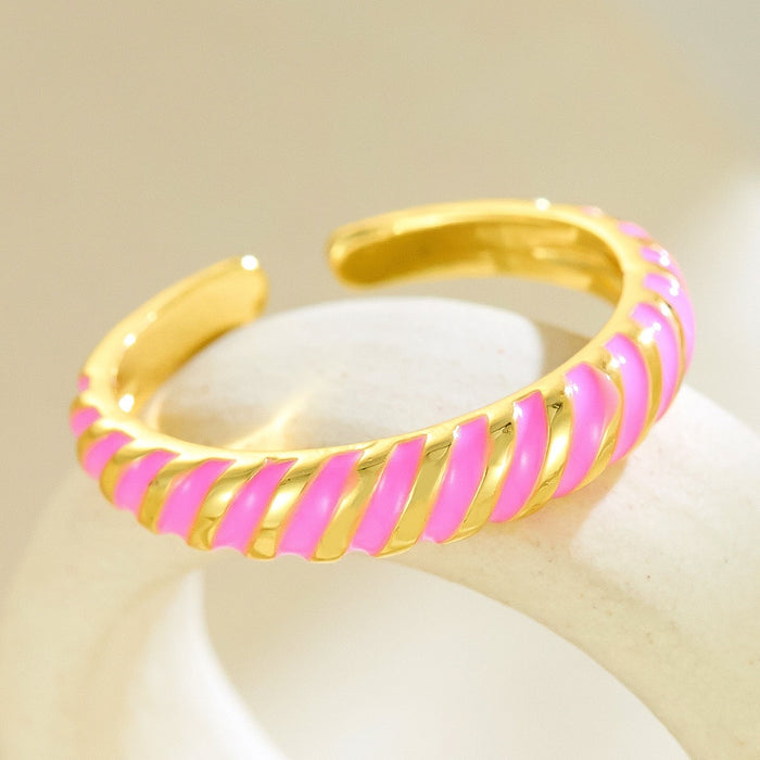 Wholesale drip striped open rings