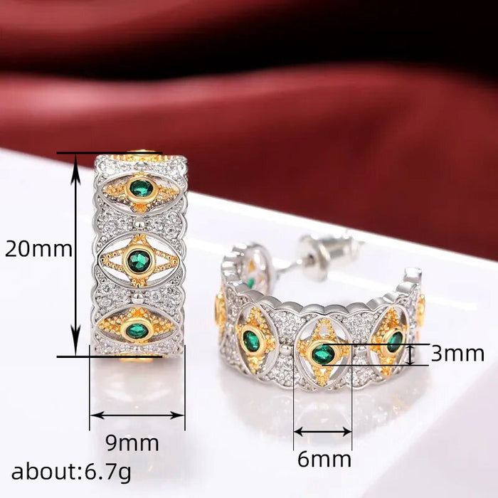 Pendientes de lágrimas de Venecia Anillo retro con forma de ojo de luna y estrella Anillo de mujer estilo palacio francés